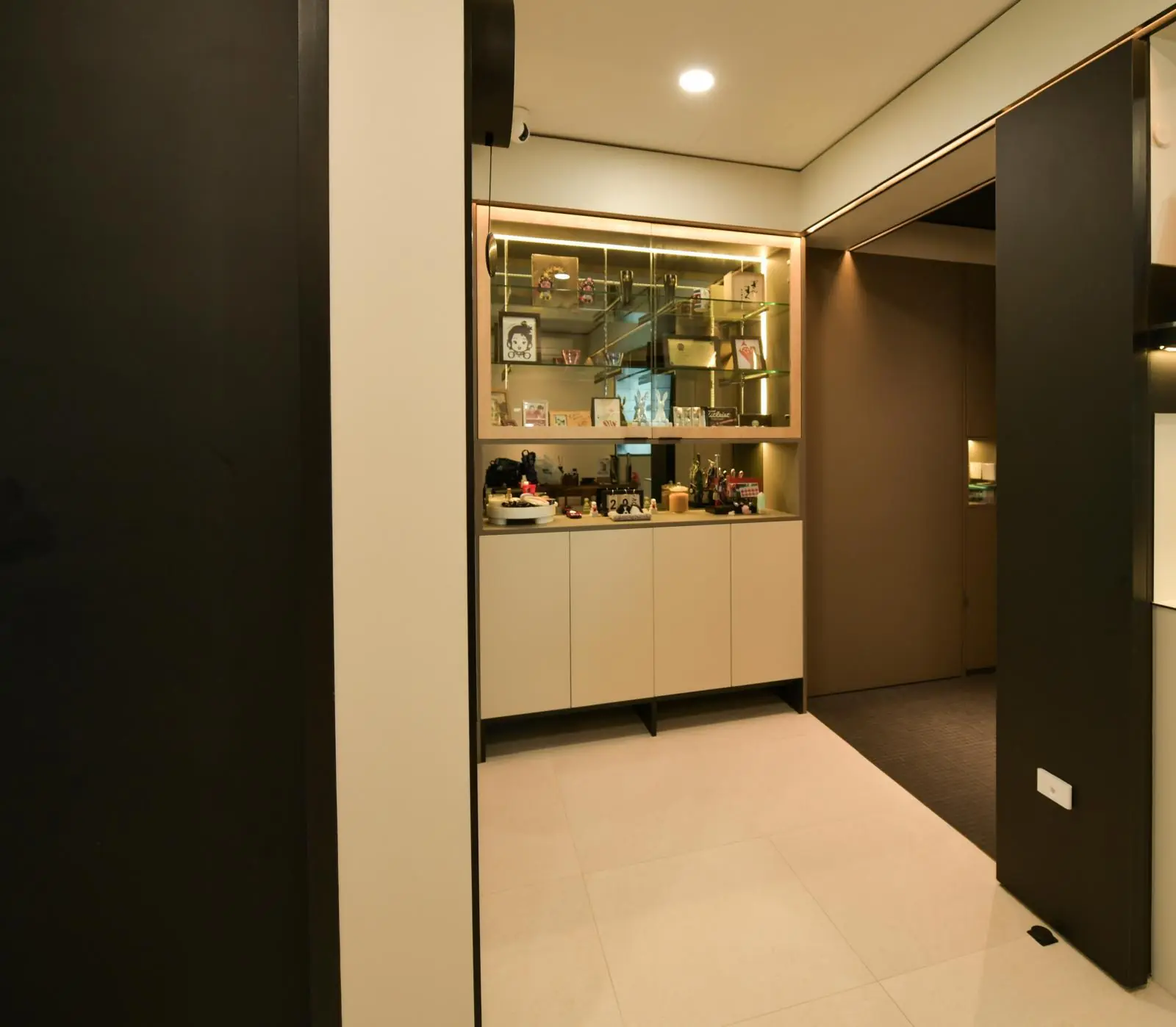 Hallway and cabinetry