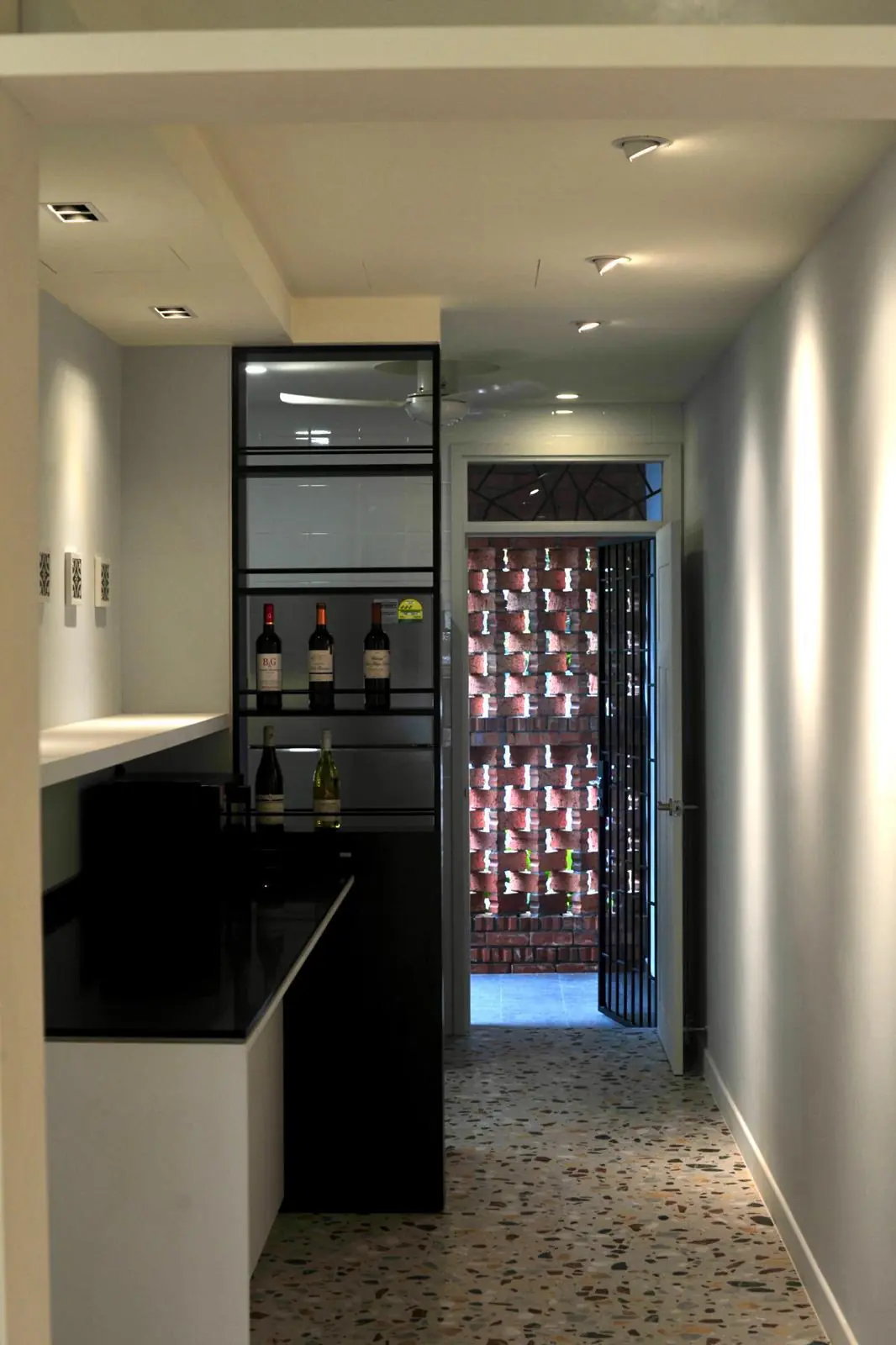 Interior passage and compact counter