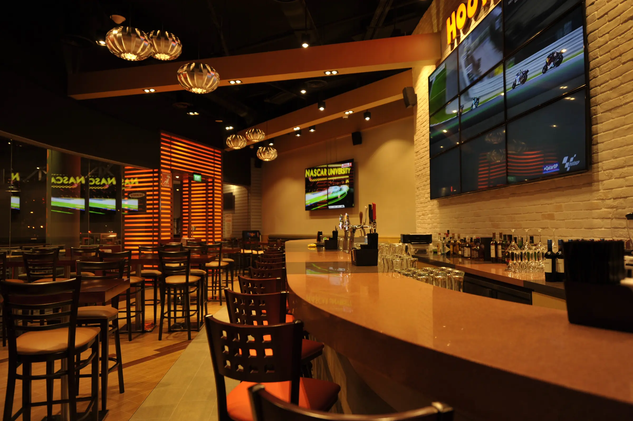 Bar and media wall